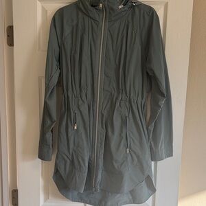 Athleta Women's Rain Jacket in Steel Blue